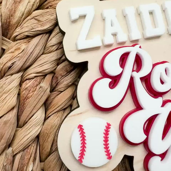 Rookie Year Baseball Cake Topper | Personalized First Birthday Party Decor