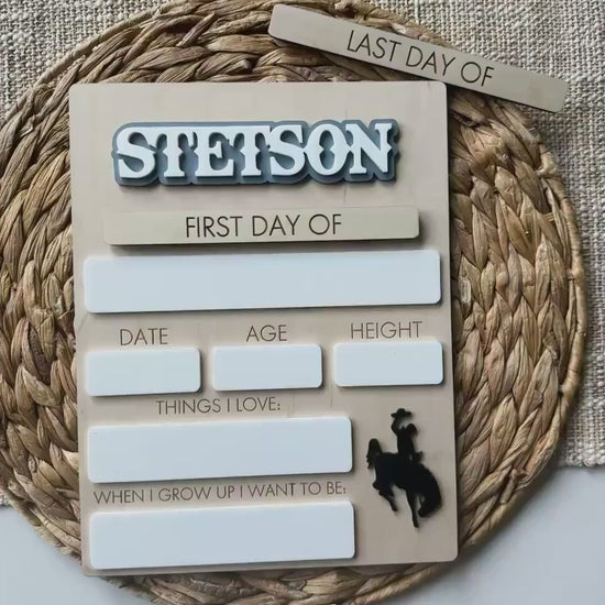Personalized First Day of School Sign | First & Last Day Board | Dry Erase School Milestone