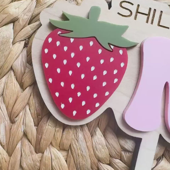Strawberry One Cake Topper | Custom Birthday Party Decor | 1st birthday | baby girls birthday theme | Berry First Birthday | acrylic