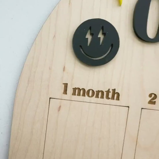 First Year Photo Board | One Cool | Monthly Milestone | 1st Birthday Party Decor | One Year of | Checkerboard | My First Year | Rad Boy Girl