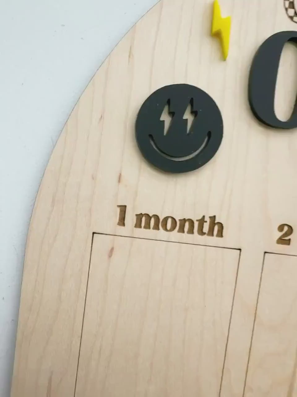 First Year Photo Board | One Cool | Monthly Milestone | 1st Birthday Party Decor | One Year of | Checkerboard | My First Year | Rad Boy Girl