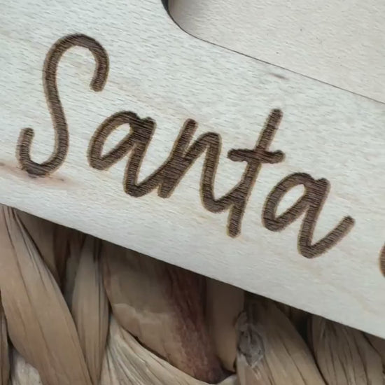 Video of the personalized Santa photo frame ornament and magnet