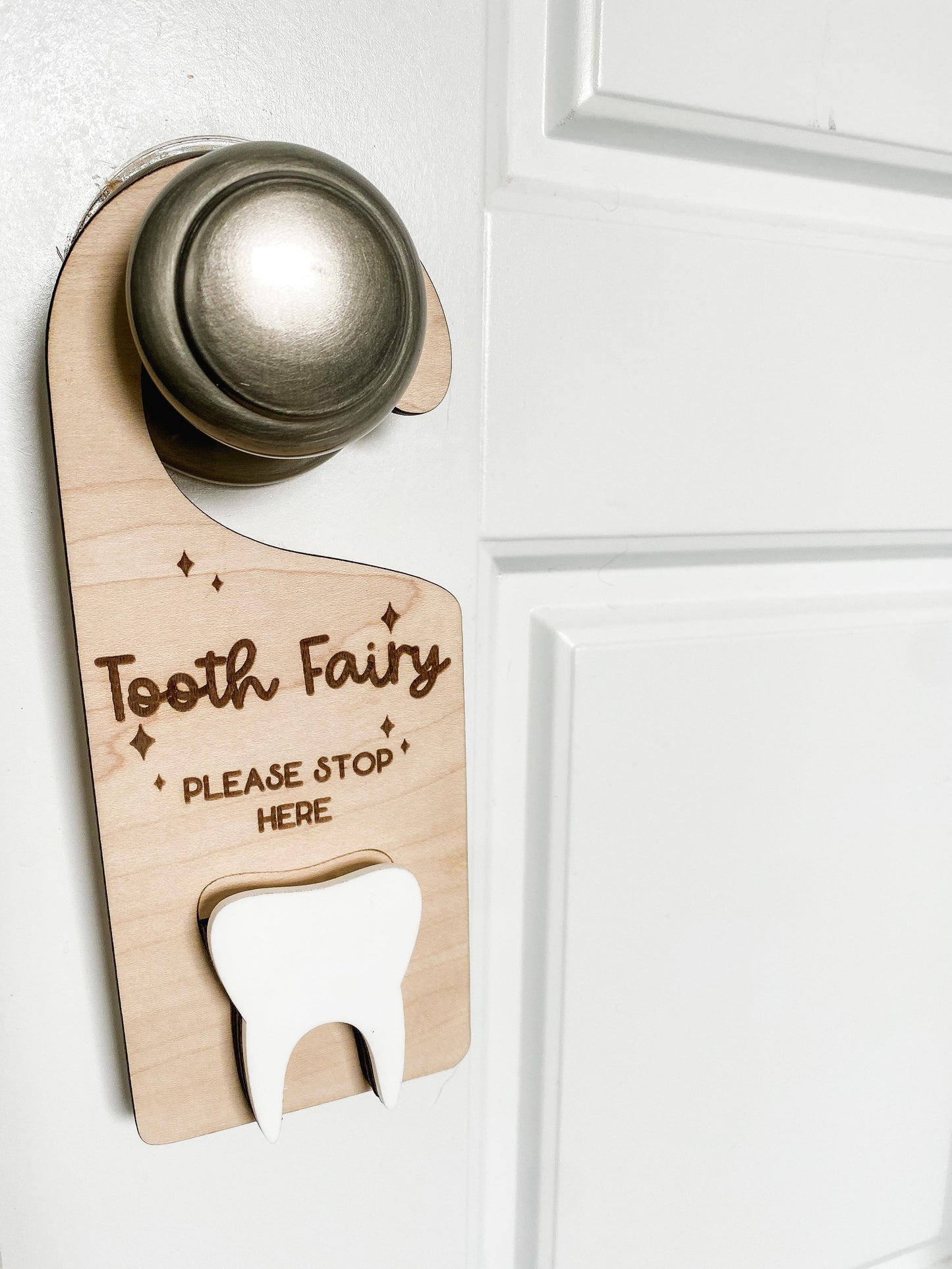 Tooth Fairy Door Hanger | Personalized Kids Bedroom Door Sign