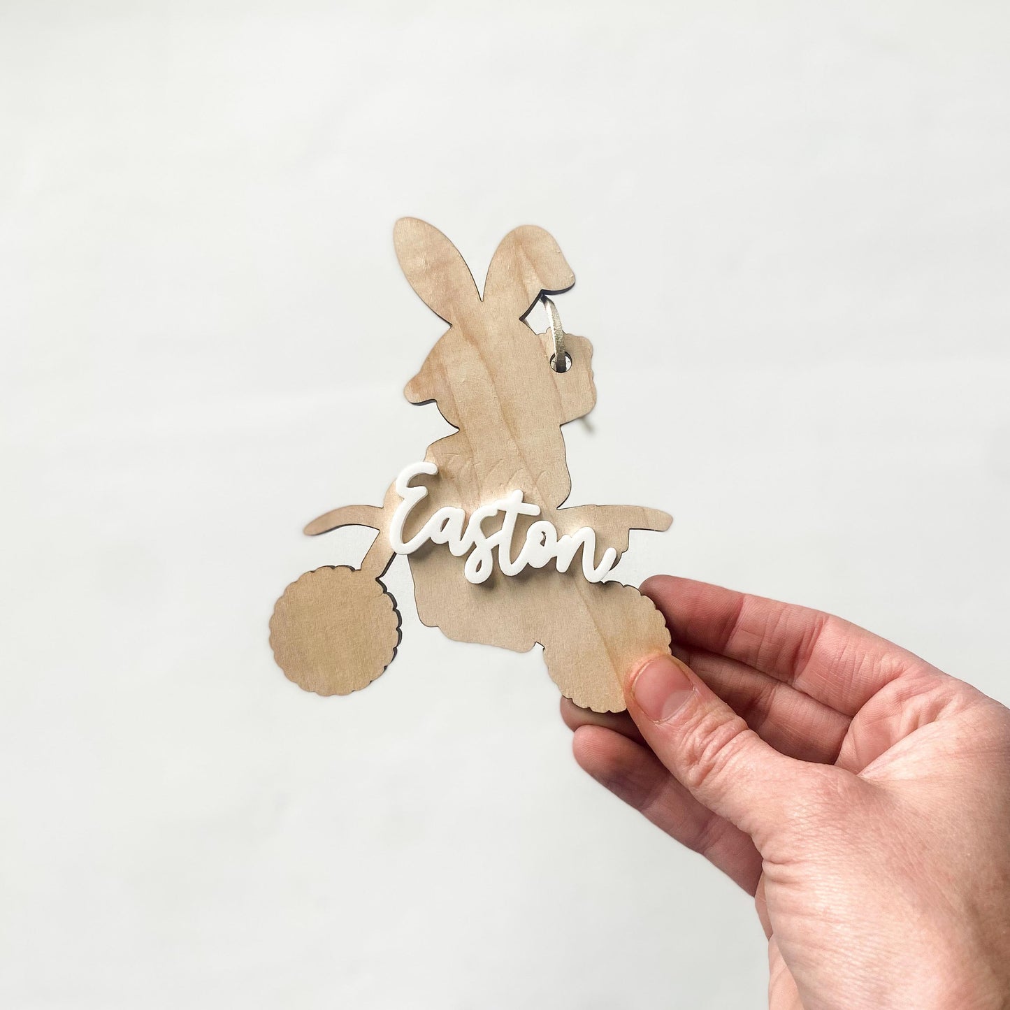 Dirt Bike Bunny Easter Basket Tag | Personalized Motocross Easter Name Tag